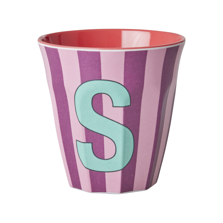 Rice Alfabet Beker Letter S Stripes - Rice by Rice