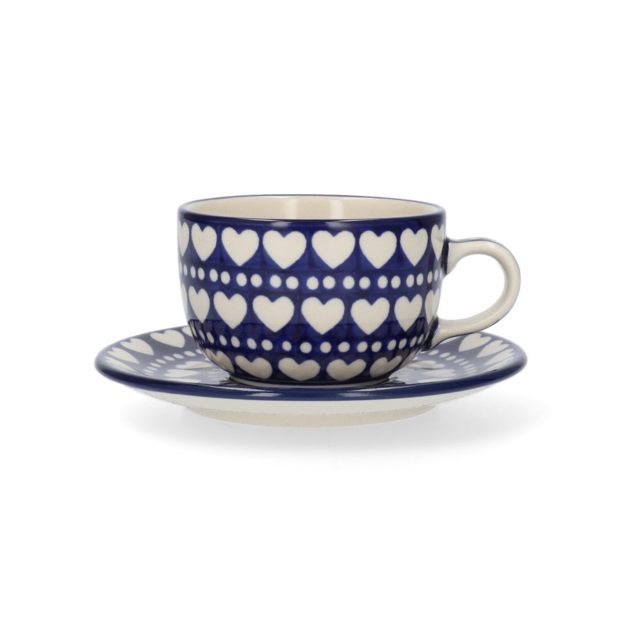 Kop en Schotel 230 ml - Blue Valentine | Bunzlau Castle – Bunzlau Castle bij Tante Rie Borne