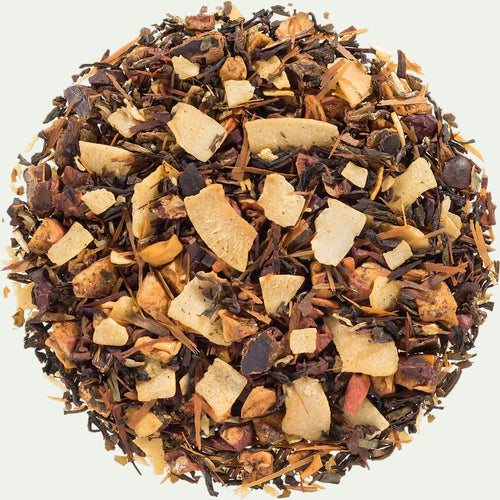 Zwarte thee Kokos Truffel met kokos en chocolade van Tante Rie – zwarte thee bij Tante Rie Borne